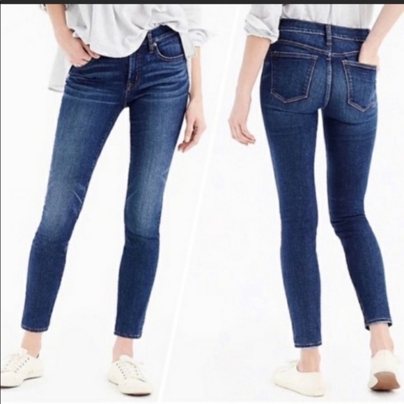 J Crew 8" Toothpick Jeans Size 25 Petite Medium Wash